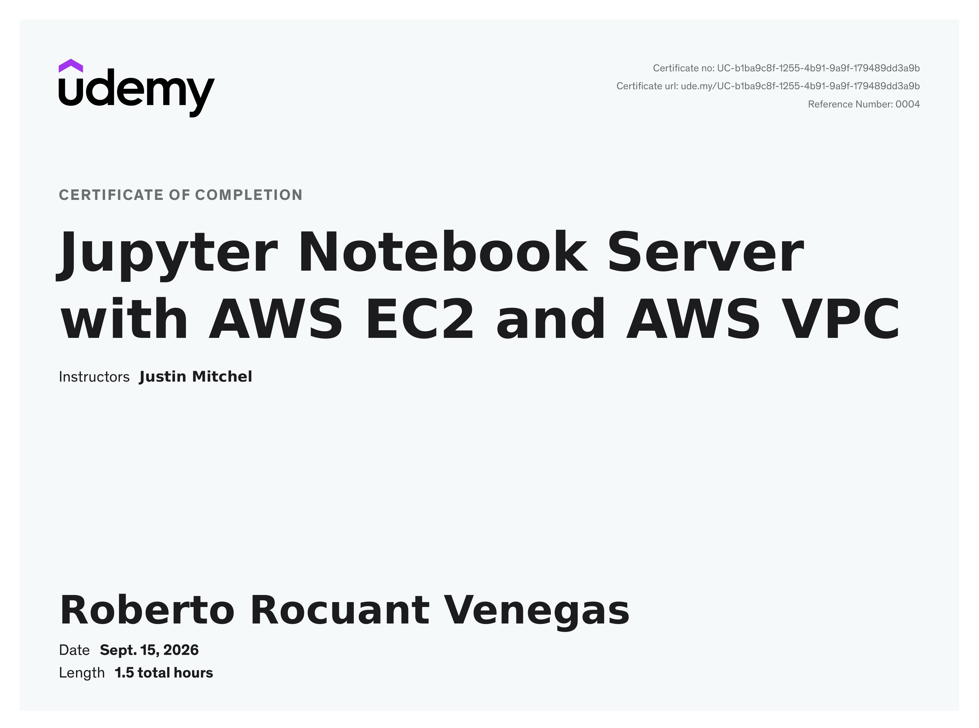 Jupyter Notebook Server with AWS EC2 and AWS VPC
