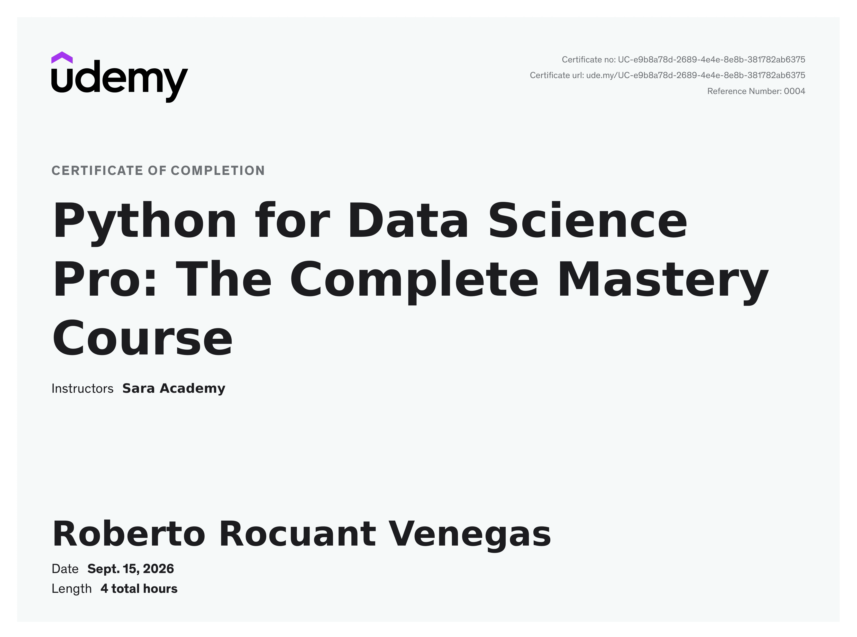 Python for Data Science Pro: The Complete Mastery Course